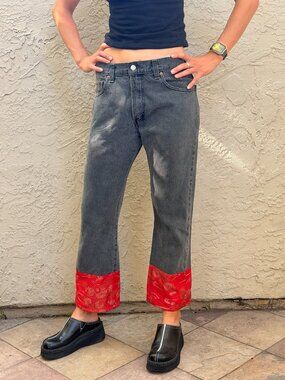 Urban Renewal Up-Cycled Vintage Black Levi's Jeans